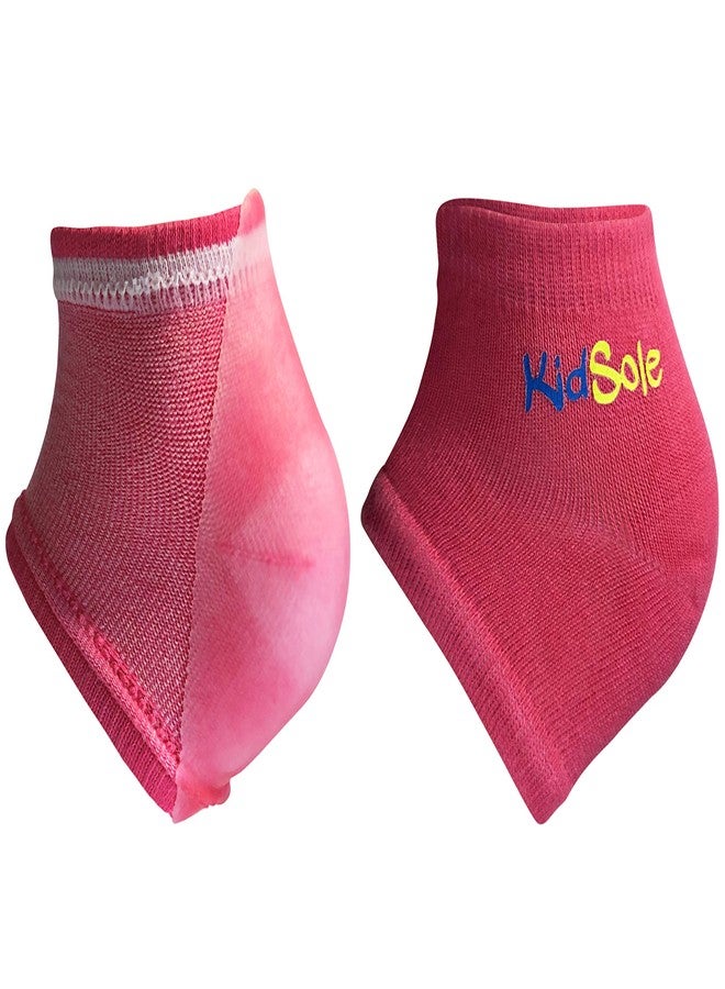 KidSole Gel Heel Strap for Kids with Heel Sensitivity from Severs Disease, Plantar Fasciitis. (Black) (Kids Size 1-6, Pink) - Image 1